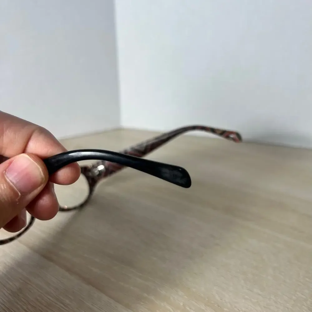 Prada VPR-03P MAS-1O1 Eyeglasses Geometric Pattern Black 53-17-140 READ DESC - Picture 9 of 12